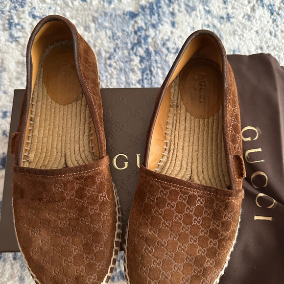 Authentic Gucci Suede Espadrilles- Brown - Picture 2 of 6